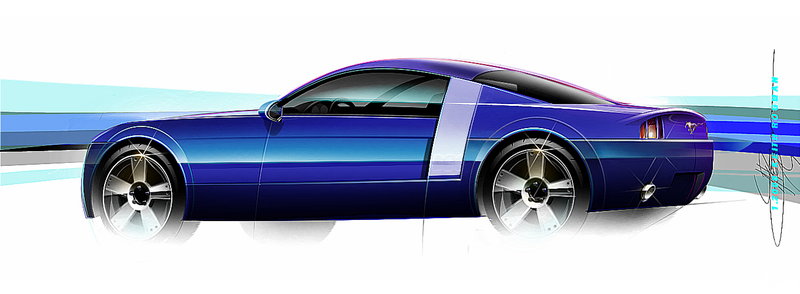 Illustration for article titled Here's the fifth-generation Mustang that never was